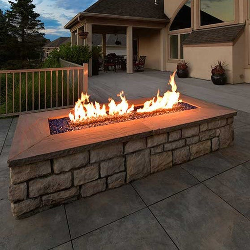 HPC 60" x 24" Rectangle Ready to Finish Fire Pit Kit with Interlink Insert
