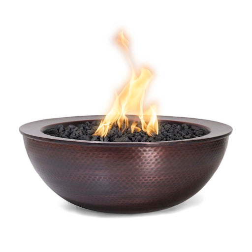 The Outdoor Plus Sedona 27" Hammered Copper Round Fire Bowl