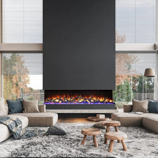 Amantii Tru-View Bespoke 85" Three Sided Smart Electric Fireplace