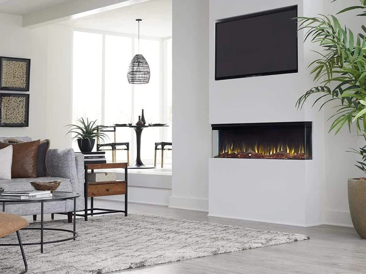 Touchstone Sideline Infinity 72" 3-Sided Recessed Smart Electric Fireplace (Alexa/Google Compatible)
