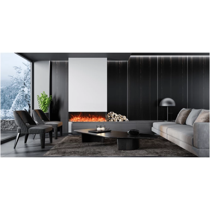 Amantii Tru-View Bespoke 75" Three Sided Smart Electric Fireplace