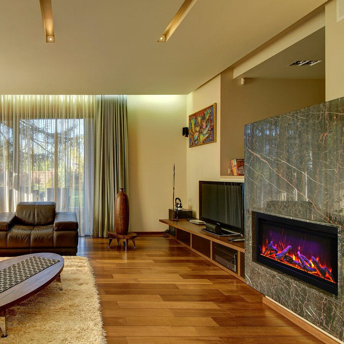 Amantii Symmetry 100" Indoor/Outdoor Smart Electric Fireplace