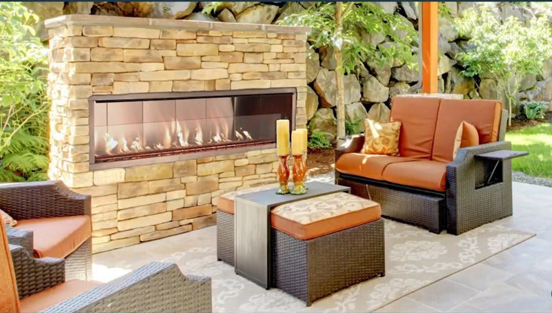 Superior VRE4648 48" Outdoor Vent Free Contemporary Linear Gas Fireplace