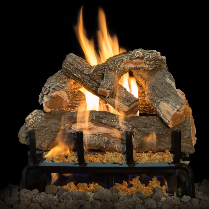 Grand Canyon 18" to 60" Arizona Weathered Oak Vented Gas Log Set with Stainless Steel Burner