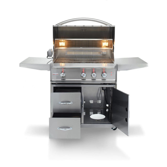 Blaze Professional LUX 34" 3 Burner Free Standing Gas Grill With Rear Infrared Burner