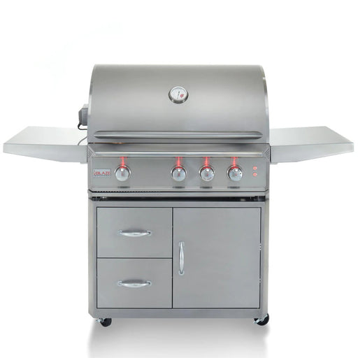 Blaze Professional LUX 34" 3 Burner Free Standing Gas Grill With Rear Infrared Burner