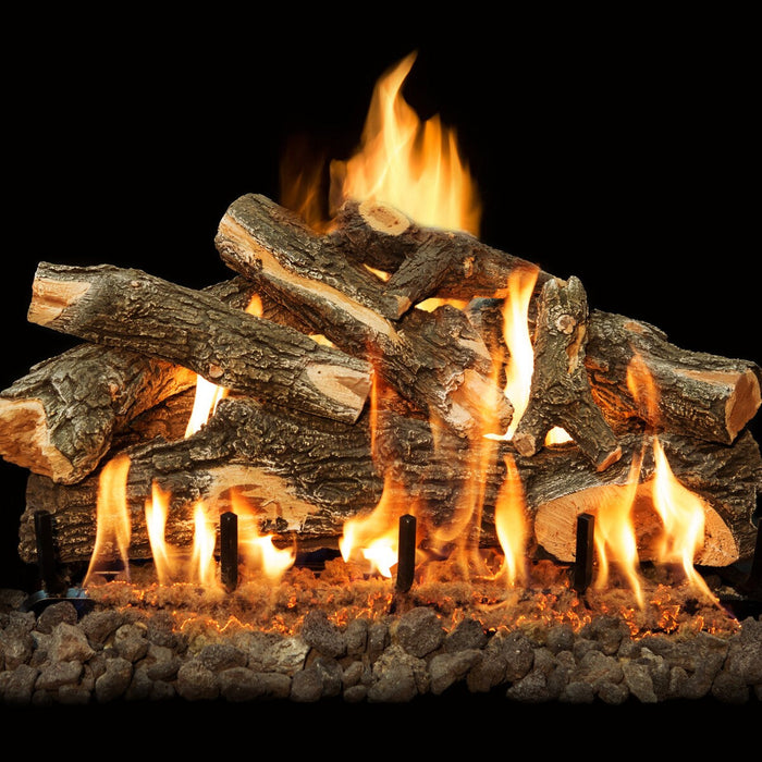 Grand Canyon 18" to 60" Arizona Weathered Oak Vented Gas Log Set with Stainless Steel Burner