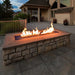 HPC 60" x 24" Rectangle Ready to Finish Fire Pit Kit with H-Burner Insert