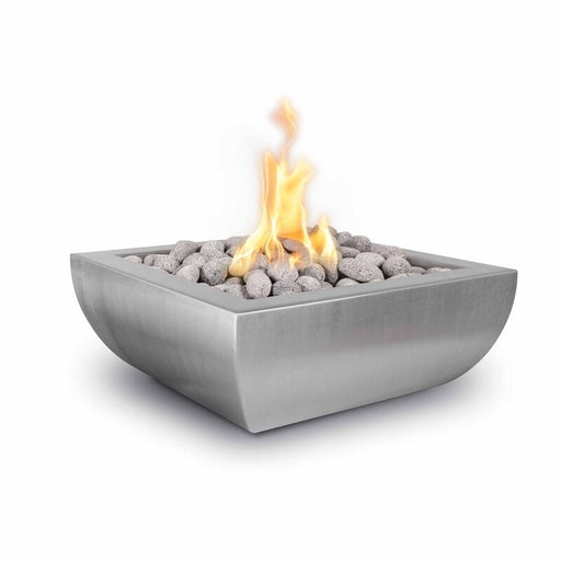 The Outdoor Plus Avalon Stainless Steel Square Fire Bowl