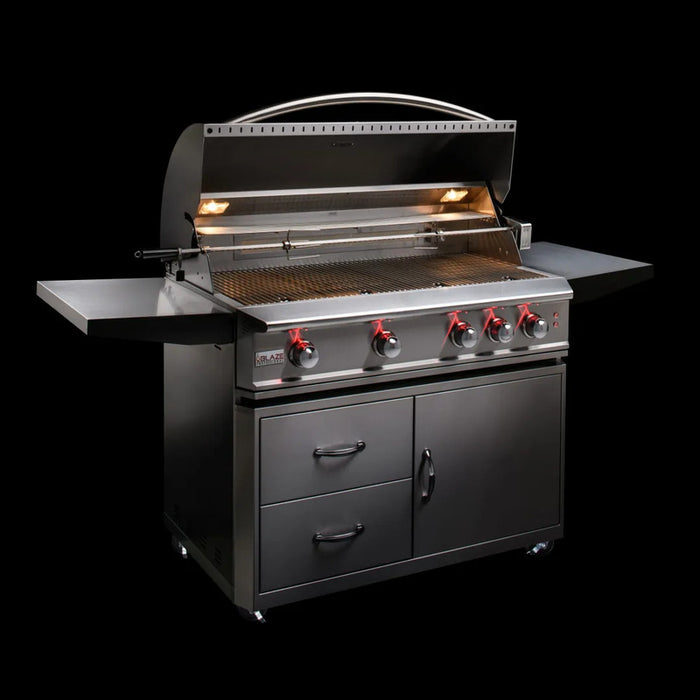 Blaze Professional LUX 44" 4 Burner Free Standing Gas Grill With Rear Infrared Burner