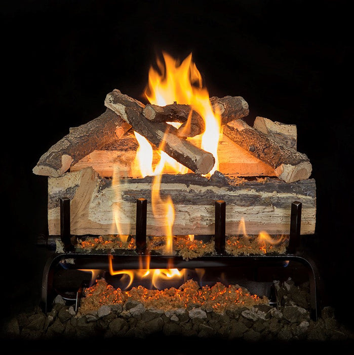 Grand Canyon 18" to 30" Blue Pine Split Vented Gas Log Set with Stainless Steel Burner