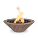 The Outdoor Plus Cazo Wood Grain Concrete Round Fire Bowl