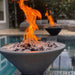 The Outdoor Plus Cazo 48" Narrow Ledge Stainless Steel Round Fire Pit