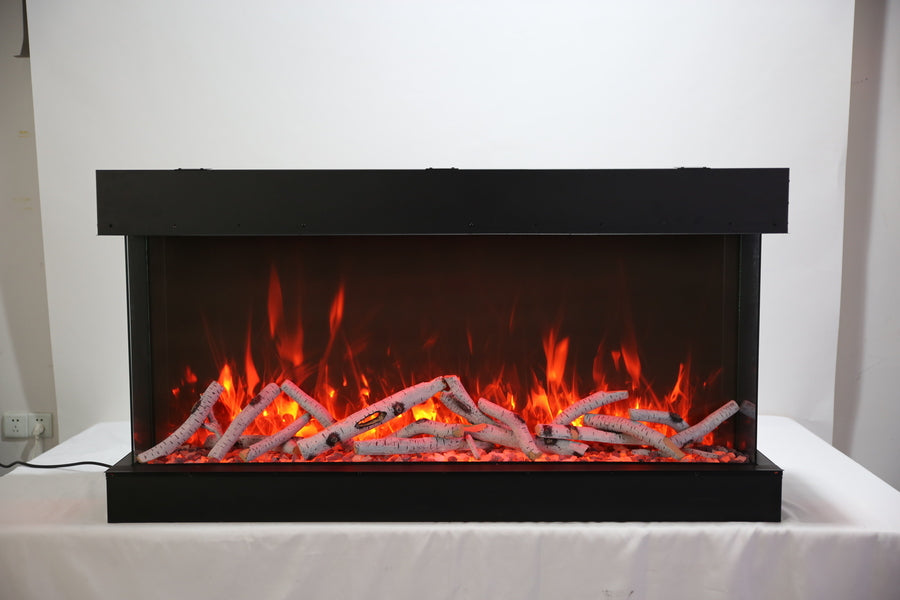 Amantii Tru-View XL Extra Tall Smart 88" Three Sided Electric Fireplace