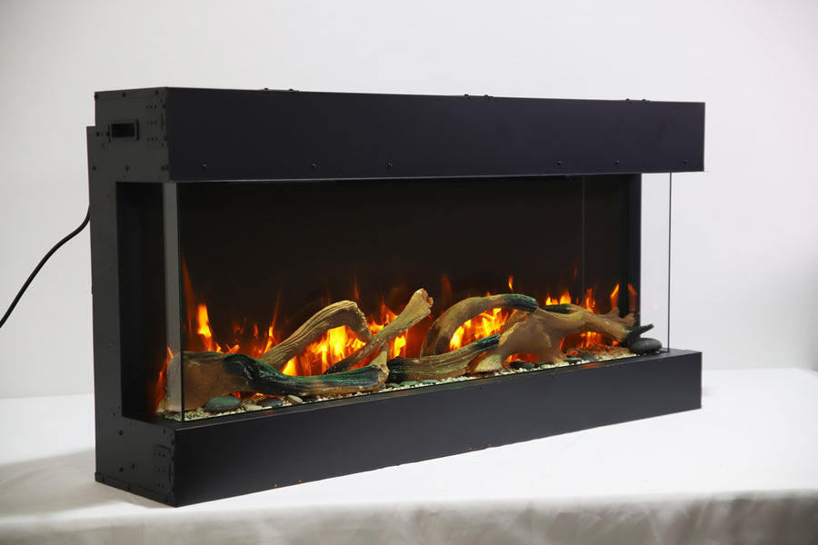 Amantii Tru-View XL Extra Tall Smart 88" Three Sided Electric Fireplace