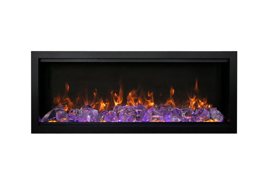 Amantii Symmetry Bespoke 74" Indoor/Outdoor Smart Electric Fireplace