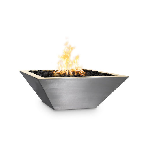 The Outdoor Plus Maya Stainless Steel Square Fire Bowl