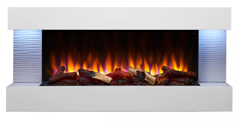 SimpliFire Format 36" Wall Mounted Electric Fireplace with 60" Floating Mantel