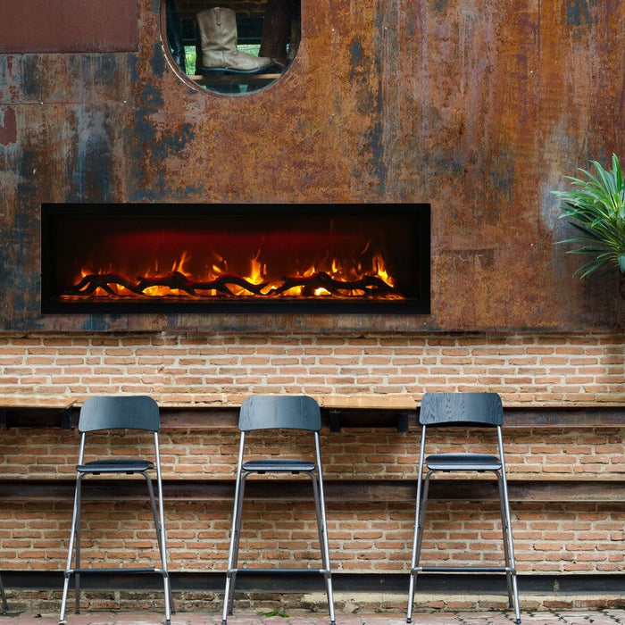 Amantii Symmetry 60" Indoor/Outdoor Smart Electric Fireplace