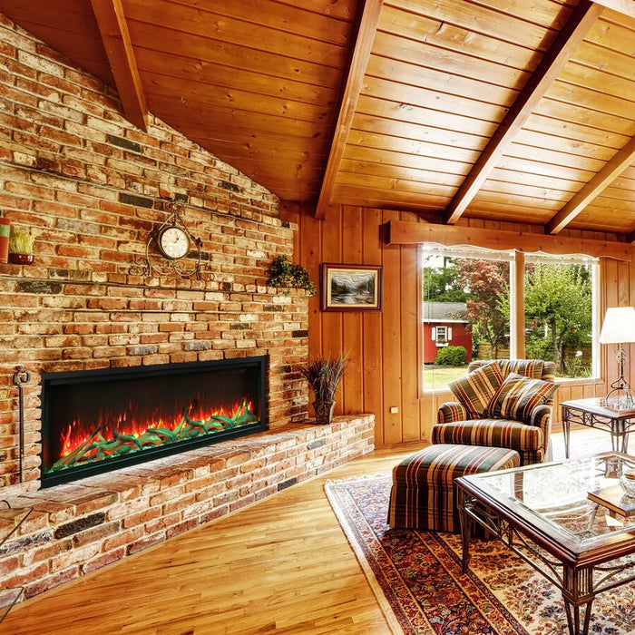 Amantii Symmetry 88" Indoor/Outdoor Smart Electric Fireplace