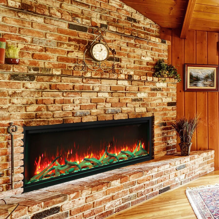 Amantii Symmetry 74" Indoor/Outdoor Smart Electric Fireplace
