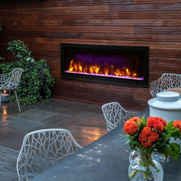 Amantii Symmetry 100" Smart Indoor/Outdoor Electric Fireplace