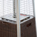 RADtec Tower Flame 89" Tall 41,000 BTU Propane Patio Heater - Wicker Black & Grey Finish