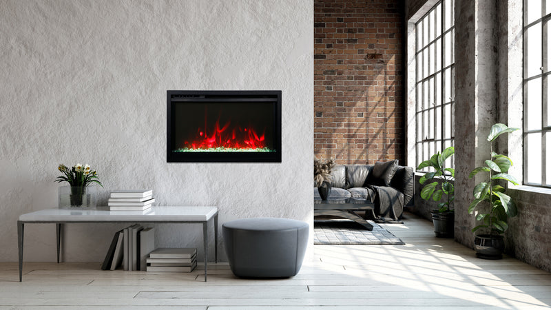 Amantii TRD Extra Slim 33" Traditional Built In Smart Electric Fireplace