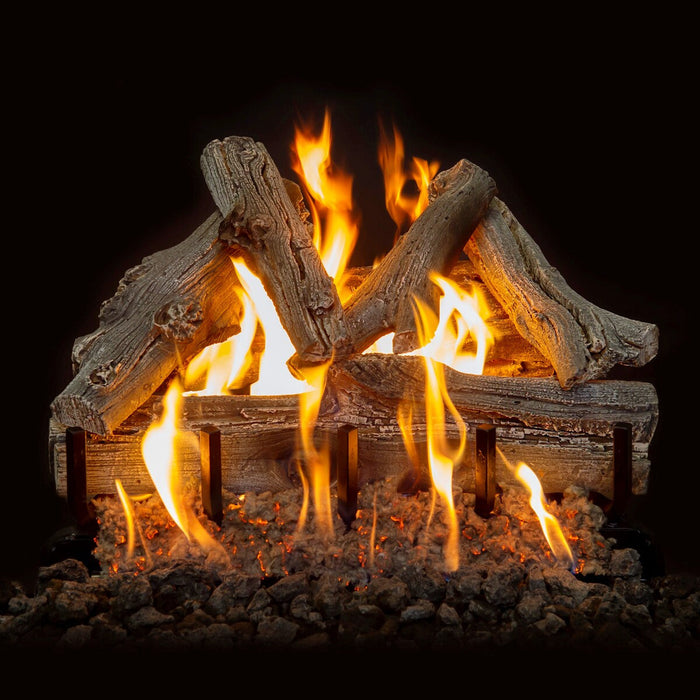 Canyon 18" to 42" Western Driftwood See Through Vented Gas Log Set with Stainless Steel Burner
