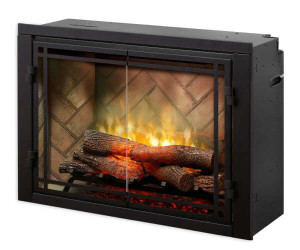 Dimplex Revillusion 36" Built-In Electric Firebox with Front Glass and Plug Kit