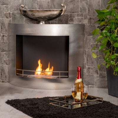 The Bio Flame Prive 34” Wall-Mounted Ethanol Fireplace