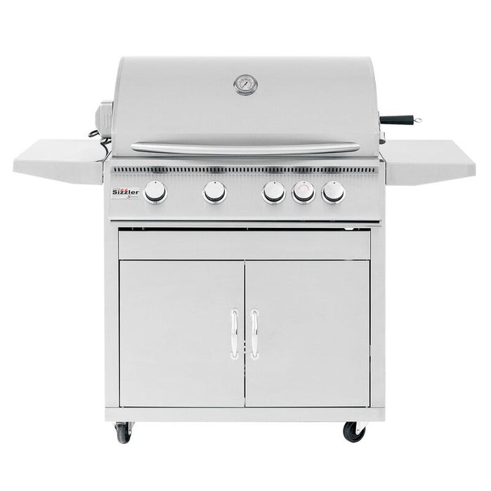 Summerset Sizzler 32" 4 Burner Free Standing Gas Grill With Rear Infrared Burner