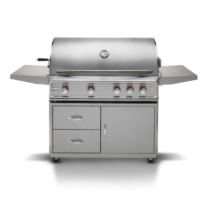 Blaze Professional LUX 44" 4 Burner Free Standing Gas Grill With Rear Infrared Burner