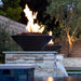 The Outdoor Plus Cazo 48" Wide Ledge Hammered Copper Round Fire Pit