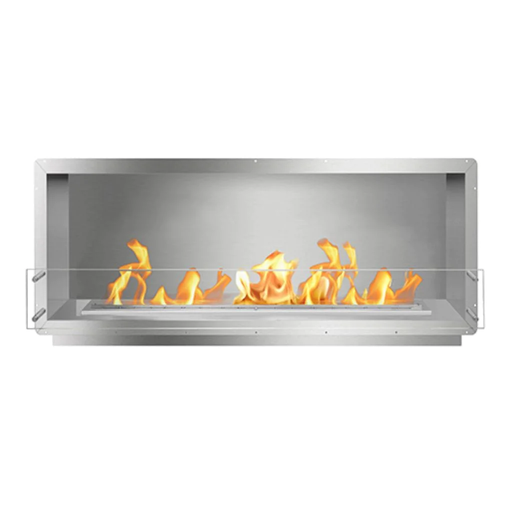 The Bio Flame 60” Firebox Single Sided Built-In Ethanol Fireplace