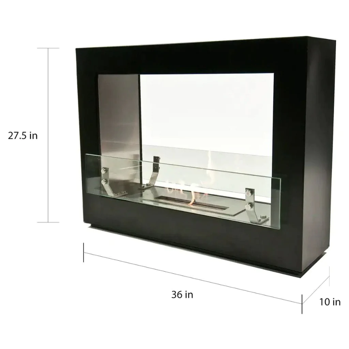 The Bio Flame Rogue 2.0 36" Double Sided Freestanding Ethanol Fireplace