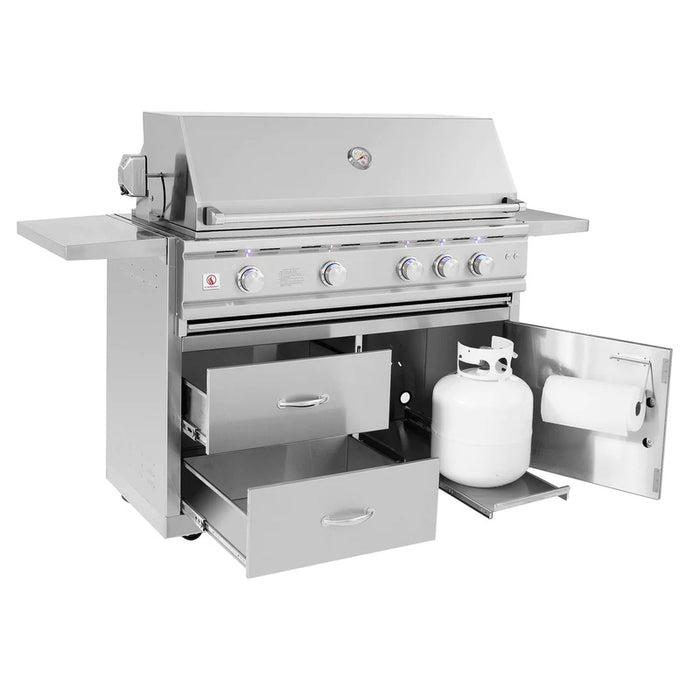 Summerset TRL Deluxe 44" 4 Burner Free Standing Gas Grill With Rotisserie