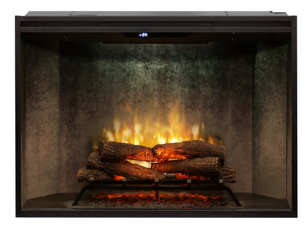 Dimplex Revillusion 42" Built-In Electric Firebox with Front Glass and Plug Kit