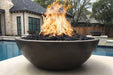 The Outdoor Plus Sedona 27" Wood Grain Concrete Round Fire Bowl