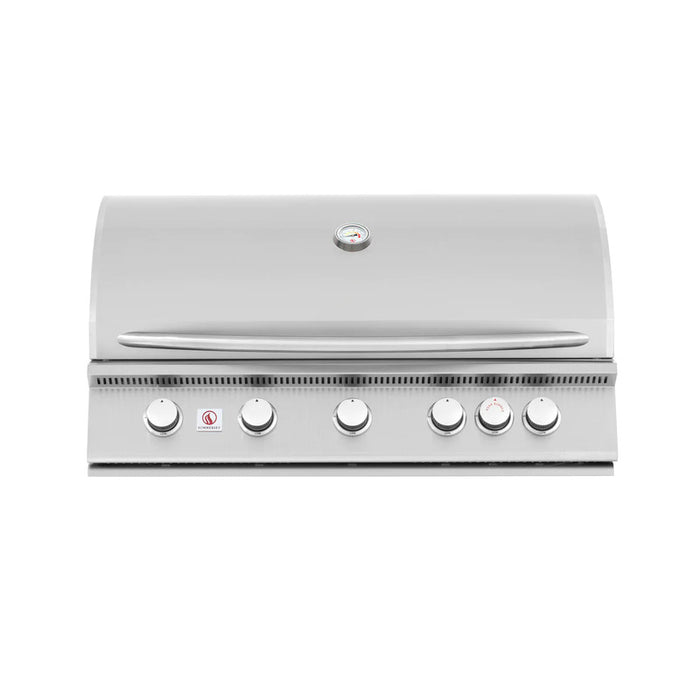 Summerset Sizzler 40" 5 Burner Built-In Gas Grill With Rear Infrared Burner