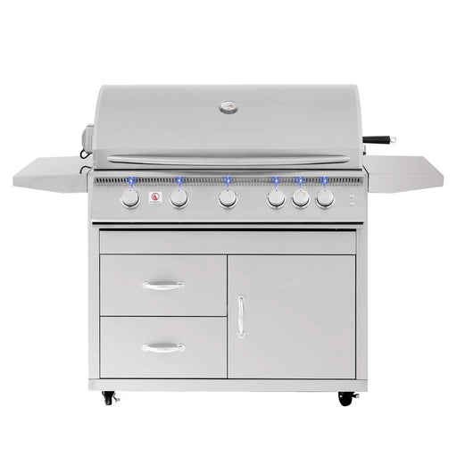 Summerset Sizzler Pro 40" 5 Burner Free Standing Gas Grill With Rear Infrared Burner